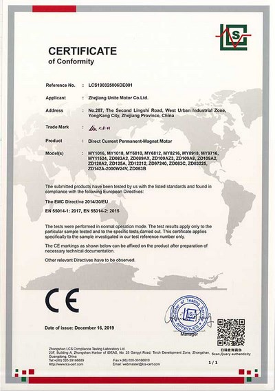 Certificado CE EMC